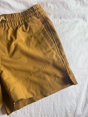 Women's Athletic Drawstring Shorts - Mustard